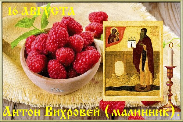 Анимированная открытка 16 августа антон