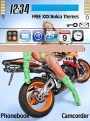 Drawn Girl On Bike