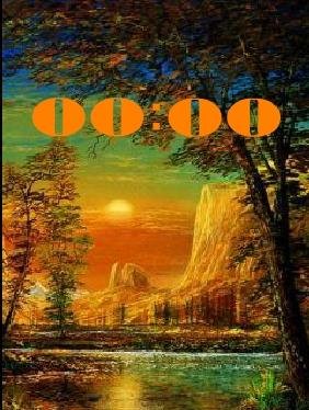 Красивый вид цифр часы