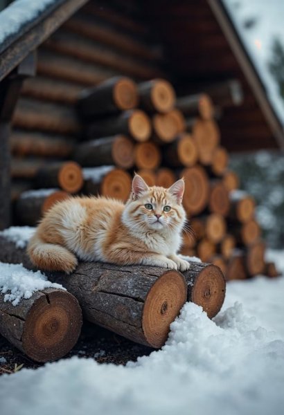 Зимние коты (40)