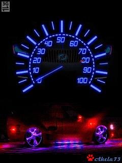 Neon car спидометр анимация
