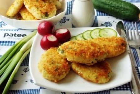 рыбные котлеты с кортофилем