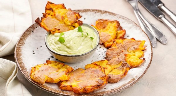 Хрустящая раздавленная картошка