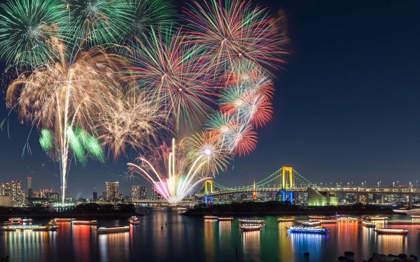 Fireworks on New Year's 15