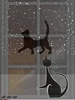 Кошка у окошка...