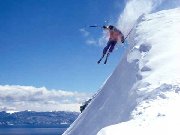 Side Drop Alpine Meadows Lake Tahoe California