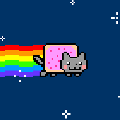 Nyan Cat. Кошка. Радуга