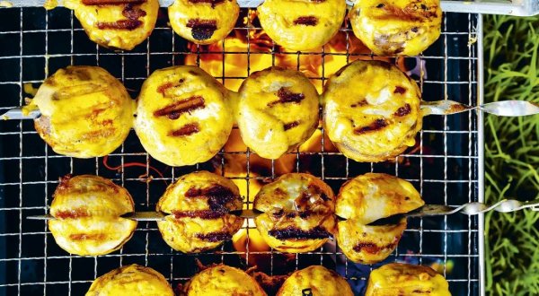 Шашлык из шампиньонов
