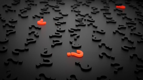 3d question marks figures 4k hd