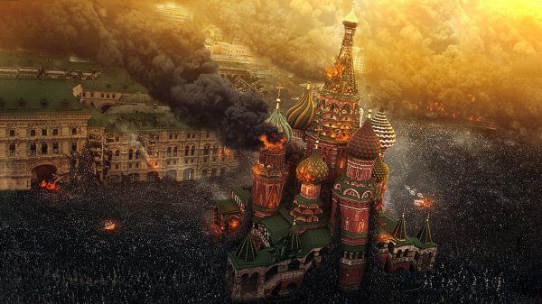 Moscow on fire