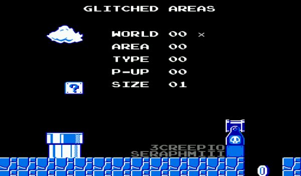 ~SMB1 Glitched Areas - NoTimer Infinite Jumps (Menu)