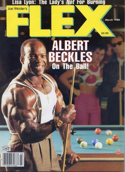 Flex-Magazine-March-1986-Albert-Beckles-Cover