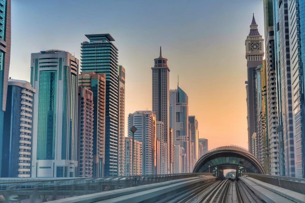 City-buildings-road-tunnel-architecture