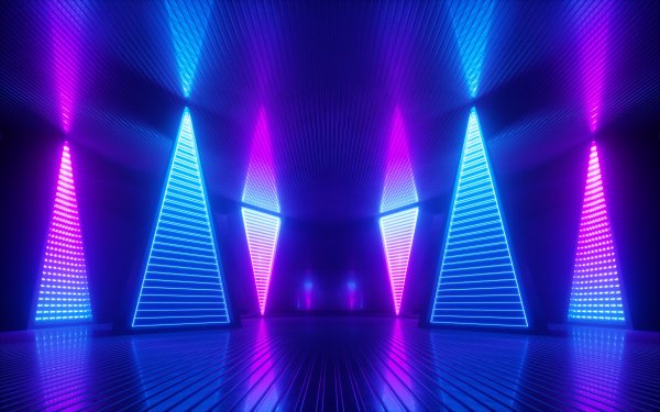 Neon-blue-purple-light-triangles-graphics