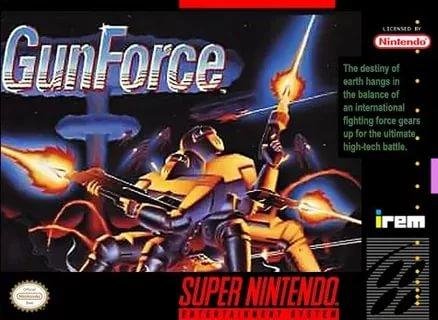 GUNFORCE BATTLE FIRE ENGULFED TERROR ISLAND (SNES)