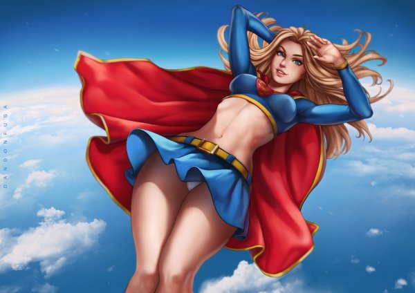 supergirl dc comics and 1 more drawn by dandon fuga