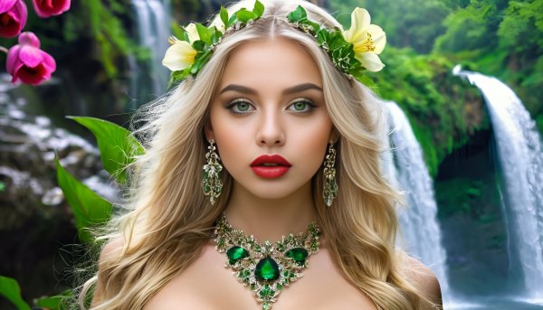 Девушка,фэнтези,блондинка,зеленые глаза.42