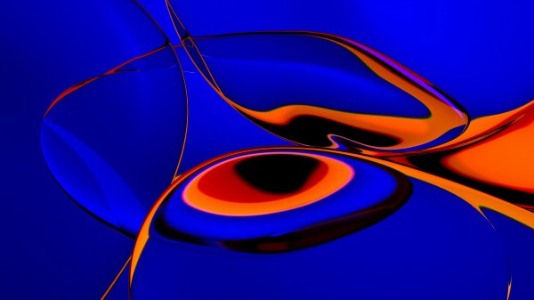 Blue-orange-smooth-wavy-reflection