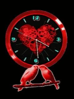 Love часы сердече птицы