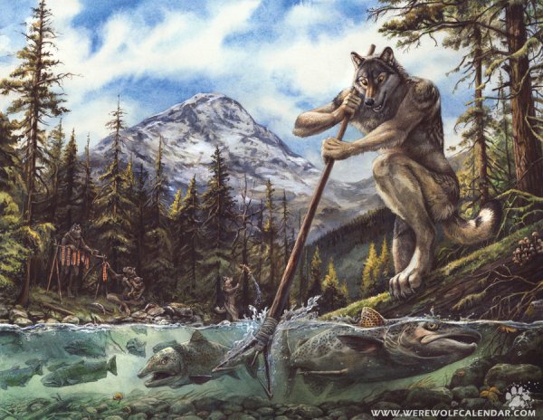 werewolf calendar salmon run by screwbal