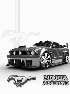 Metallic mustang car хром