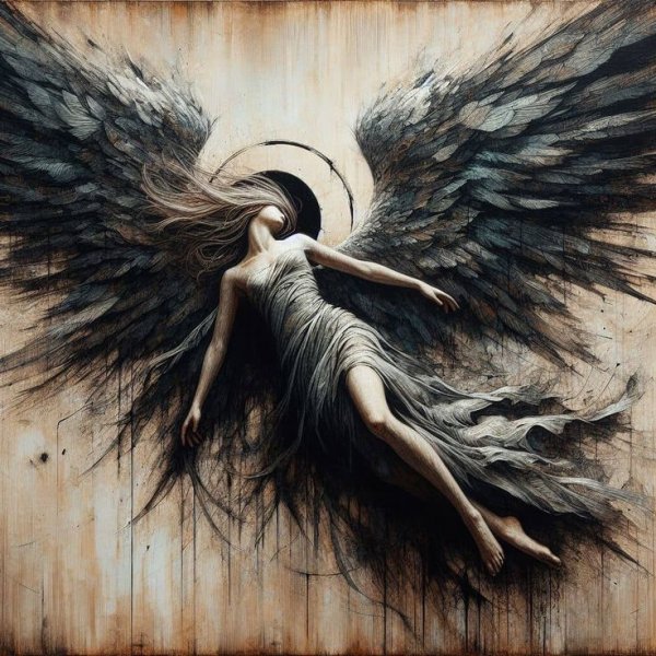 Если я ангел, рисуй меня с черными крыльями