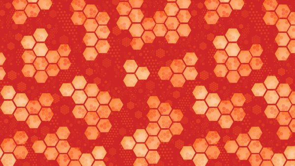 Red-hexagons-orange-pattern-geometry