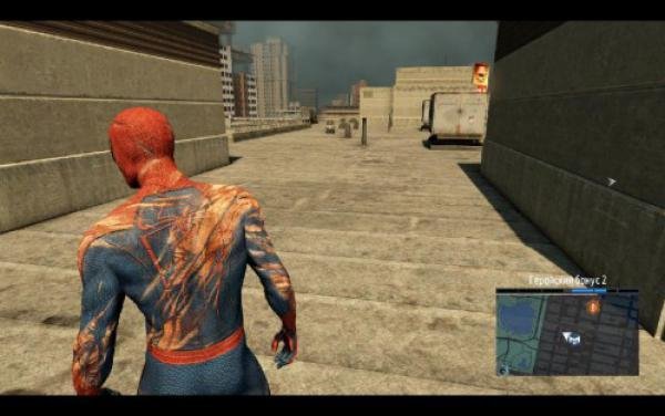 damaged suit the amazing spider man