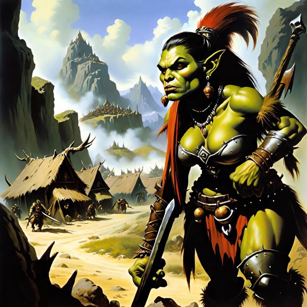 Фэнтези,деревня орков.03