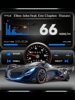 Mazda car player neon спидометр