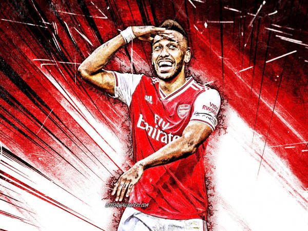 pierre-emerick-aubameyang-grunge-art-4k-arsenal-fc-gabonese