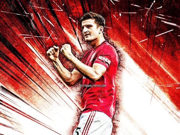 4k-harry-maguire-grunge-art-manchester-united-fc-english-fo