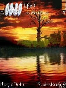 Animated sunset lake by shalu