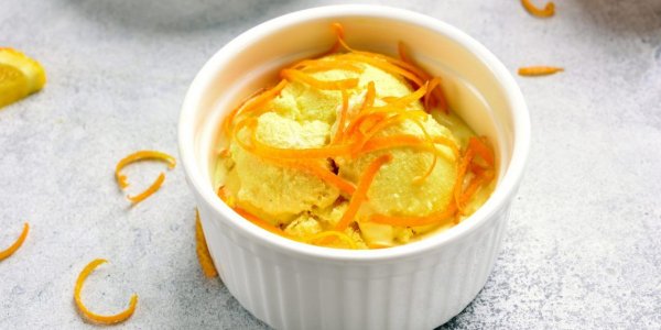 Апельсиновое мороженое с куркумой