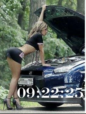 Девушка цифр часы1