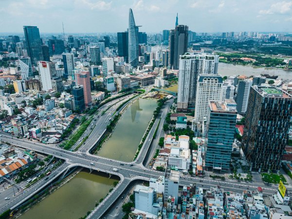 Vietnam Houses Rivers Bridges Ho Chi Minh City