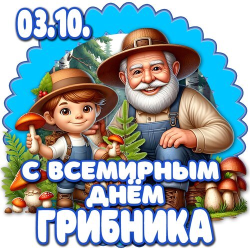 Открытка с днем грибника