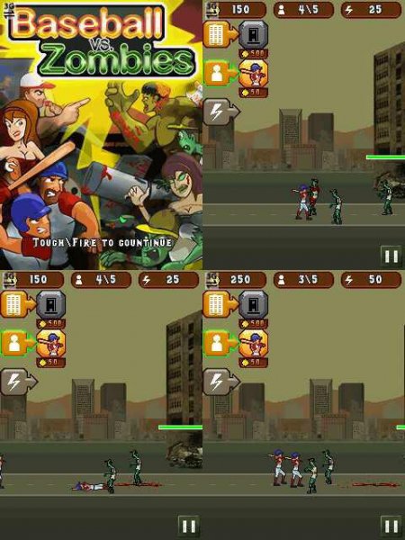 Baseball vs Zombies 240x320