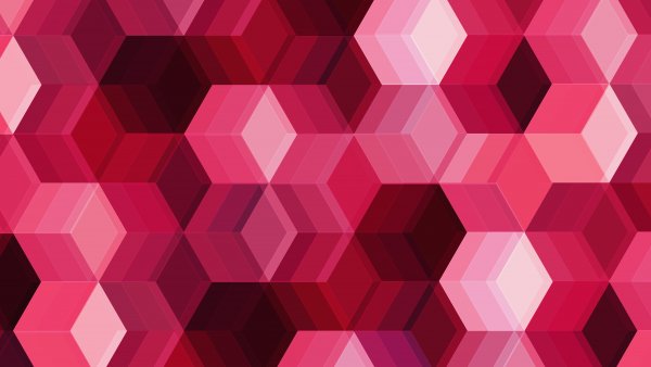 Red-hexagons-geometry-pattern-pink