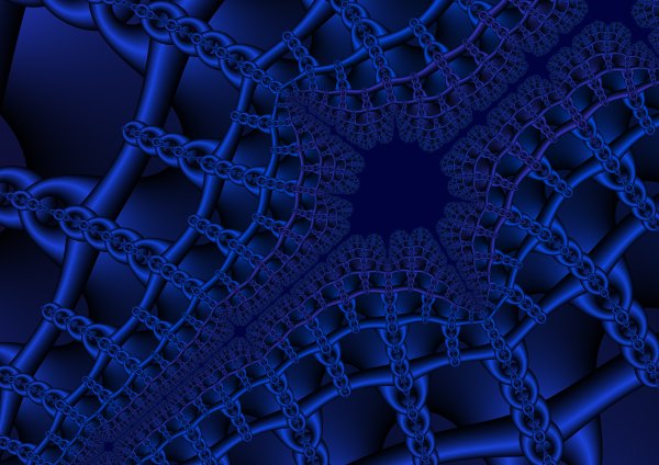 Blue-fractal-chains-pattern-dark
