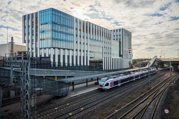 Ilmala railway station in Keski-Pasila,Helsinki,Finland,2022