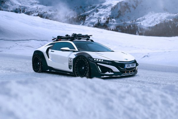 honda-nsx-white-snow-car-mountain