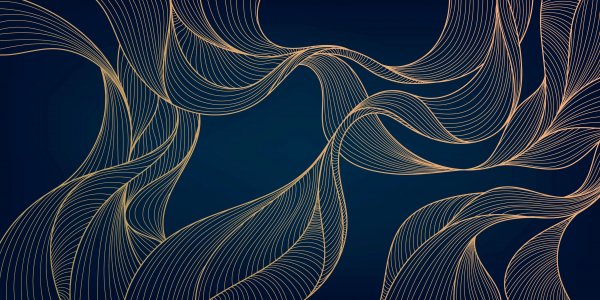 Abstract-luxury-golden-wallpaper-wavy-line-art-background