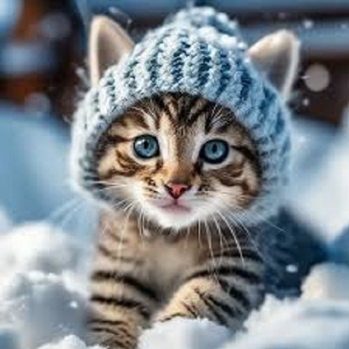 Котёнок зимой