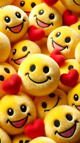 Yellow-many-puff-smileys-and-hearts-140725