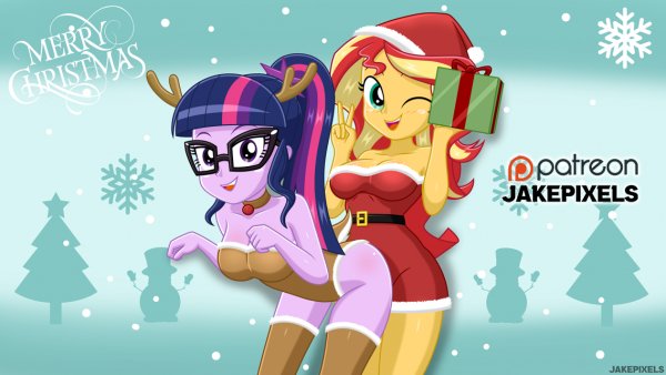 Твайлайт Спаркл и Сансет Шиммер 3723693