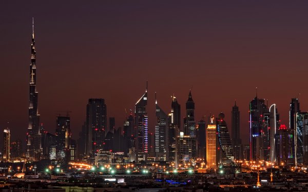 Vladtech dubay arabskie emiraty noch doma vysotki 3840x2400