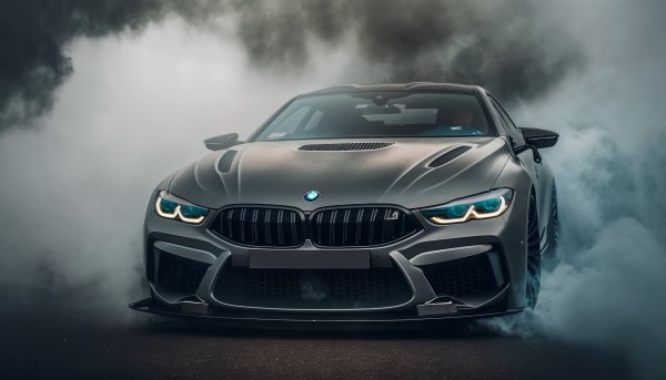 Bmw-m8-smoke-front-view