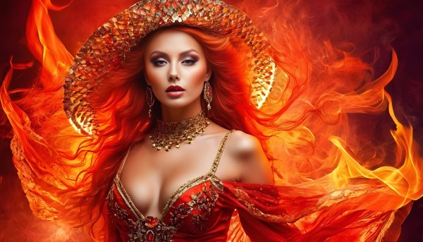 Фэнтези,девушка,огонь.12