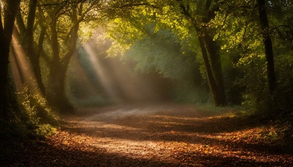 Пейзаж,природа,деревья,лучи солнца.25